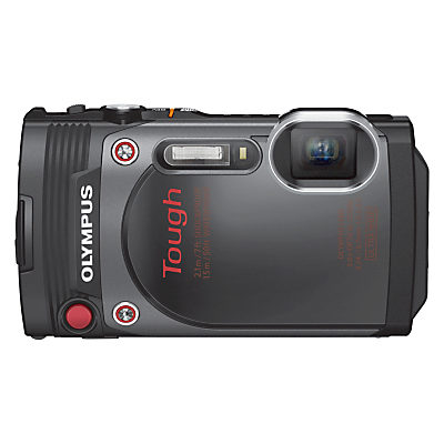 Olympus Tough TG-870 Waterproof Action Camera, HD 1080p, 16MP, 5x Optical Zoom, Wi-Fi With 3  Flip Monitor, Black